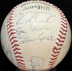 1975 Philadelphia Phillies Signed Baseball STEVE CARLTON HOF Auto vtg 70s