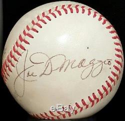 1980 JOE DIMAGGIO Single Signed Baseball New York Yankees Team vtg Auto 80s