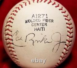 1980s Early Career CAL RIPKEN JR Signed Ball Baltimore Orioles Team HOF vtg Auto