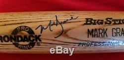 1980s MARK GRACE Signed Adirondack Baseball Bat CHICAGO CUBS TEAM vtg Auto RARE