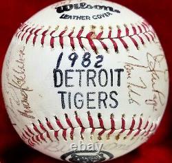 1981 Detroit Tigers Team Signed Ball Alan Trammell Jack Morris HOF vtg ANDERSON