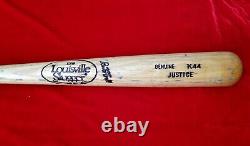 1990 DAVID JUSTICE ROOKIE Game Used SLU K44 Bat Atlanta Braves GU vtg Dave