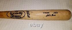 1990 JULIO FRANCO Game Used Slugger Bat Texas Rangers Team vtg Indians 90s