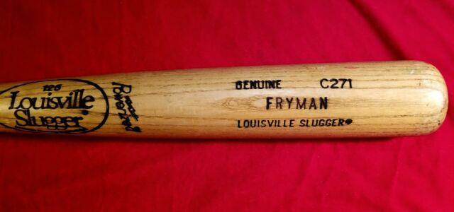 1990 Travis Fryman Rookie Era Game Issued Used Bat Detroit Tigers Team Slu Vtg