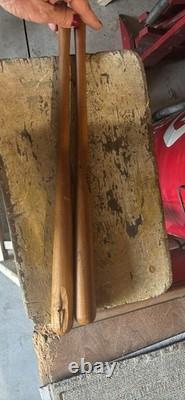2 Louisville Slugger 125 Mickey Mantle Vintage Wooden Baseball Bats