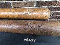 2 vintage old wood baseball ball bat lot Joe Dimaggio NY Yankees 35 old