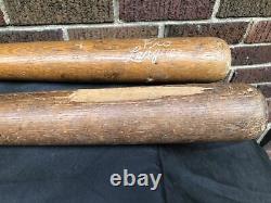 2 vintage old wood baseball ball bat lot Joe Dimaggio NY Yankees 35 old