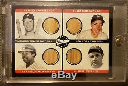 2002 Upper Deck Vintage Timeless Teams Bat Yankees Mantle DiMaggio Babe Ruth