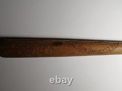 22 Rare Vintage 1940s Lou Gehrig Baseball Bat Diamond Sure Grip D76 NY Yankees