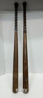 2x vintage sallee bros wooden baseball bat 32 1/2