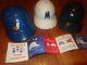 3 1970s Game Used Fiberglass Abc Vintage Baseball Batting Helmets American Expos