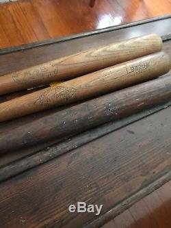 3 vintage bats Foxx, Sisler and Mize
