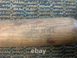 34 1950's Hanna Batrite Joe Gordon Style Baseball Bat No. HA 34 1950's Hanna Batrite Joe Gordon Style Baseball Bat No. HA