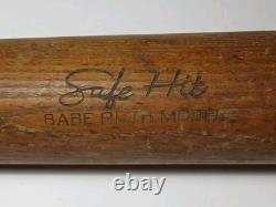 36 Antique Vintage 1940s Babe Ruth Baseball Bat Hillerich & Bradsby 14 Safe Hit