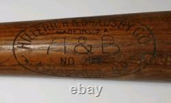 36 Antique Vintage 1940s Babe Ruth Baseball Bat Hillerich & Bradsby 14 Safe Hit