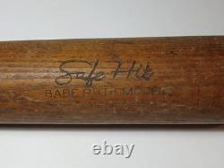 36 Antique Vintage 1940s Babe Ruth Baseball Bat Hillerich & Bradsby 14 Safe Hit