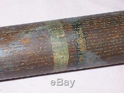37 inch Vintage Antique 7 Painted Ring Baseball Bat Artifact Lathe Marks