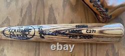 4 items Eddie Mathews signed pro-used bat, baseball, vintage new glove, card