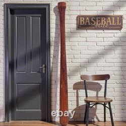 61 HUGE Vintage Wood Baseball Bat Trade Sign Sporting Goods Store Advertising