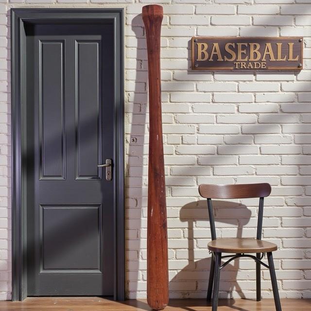 61 Huge Vintage Wood Baseball Bat Trade Sign Sporting Goods Store Advertising