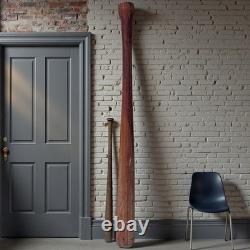 61 HUGE Vintage Wood Baseball Bat Trade Sign Sporting Goods Store Advertising