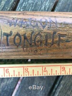 AG Spalding & Bros Old Antique WAGON TONGUE Model No. 3/0 T Vintage Baseball Bat