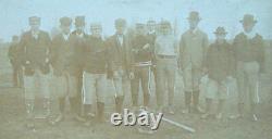 ANTIQUE Vintage 1800s BASEBALL TEAM Cabinet Card Photo BAT BALL GLOVE /NEEDS ID