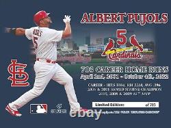 Albert Pujols St. Louis Cardinals 703 Career Home Run Commemorative Baseball Bat