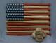 American Flag Made Out Of 18 Inch Baseball Bats. Rustic / Aged / Vintage