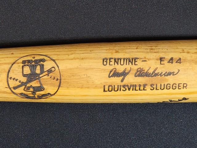 Andy Etchebarren Signed Bicentennial Model Vtg Baseball Bat H&b Game Used Mlb