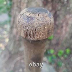 Antique 1890s/Early 1900s Narrow Barreled Handmade Town Ball 30½ Baseball Bat