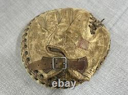 Antique 1900s Spalding Catcher's Mitt Baseball Glove Vintage