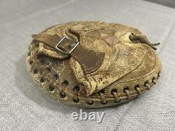 Antique 1900s Spalding Catcher's Mitt Baseball Glove Vintage