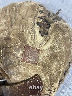 Antique 1900s Spalding Catcher's Mitt Baseball Glove Vintage