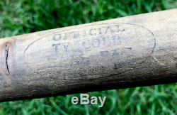 Antique 1909 TY COBB Ball Bat Mini Baseball Bat 25.75 Detroit Tigers Vtg Rare
