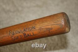 Antique 1920's PENNANT No. 544 Wood softball baseball 34 bat