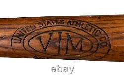 Antique 1920's VIM United States Athletic Co 34 Inch Baseball Bat Early Vintage