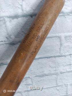 Antique 1920s Goldsmith Model 88 Hickory Playground Wood Baseball Bat 32 Vtg Antique 1920s Goldsmith Model 88 Hickory Playground Wood Baseball Bat 32 Vtg