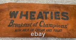 Antique 1920s Wheaties Advertising Baseball Bat Bag Super Rare As Is Vintage