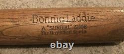 Antique 1930's Bonnie Laddie Sundial Shoes Advertising Baseball Bat 34 Vtg