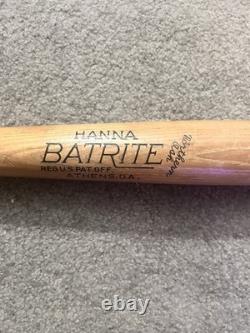 Antique 34 Wood Hanna Batrite Bat 1940's/early 1950's Ryan Style No. WTAS Pro Antique 34 Wood Hanna Batrite Bat 1940's/early 1950's Ryan Style No. WTAS Pro