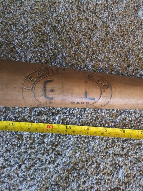 Antique Baseball Bat Leavitt Mfg. Co. Gill Urbana Ill Usa 35 Vtg Circa 1920's