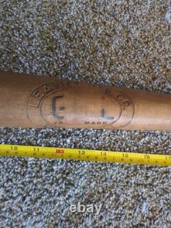 Antique Baseball Bat Leavitt Mfg. Co. GILL Urbana ILL USA 35 VTG Circa 1920's