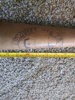 Antique Baseball Bat Leavitt Mfg. Co. GILL Urbana ILL USA 35 VTG Circa 1920's