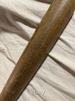 Antique Baseball Bat Rhode Island State College 1930 Hickory worm wood