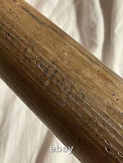 Antique Baseball Bat Rhode Island State College 1930 Hickory worm wood