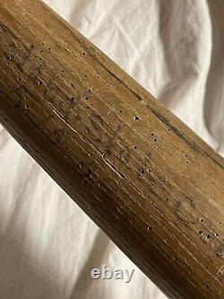 Antique Baseball Bat Rhode Island State College 1930 Hickory worm wood