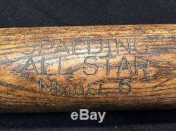 Antique Ca. 1905-1910 Spalding All Star Model 6 Vtg Baseball Bat 33.75 42.5 Oz