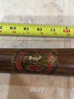 Antique D&M 33 Draper & Maynard D Souers stamped Label vintage baseball bat