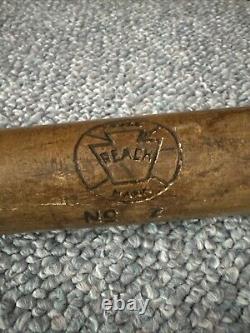 Antique Early 1900s Reach No. 2 Professional 32.5 Wooden Baseball Bat